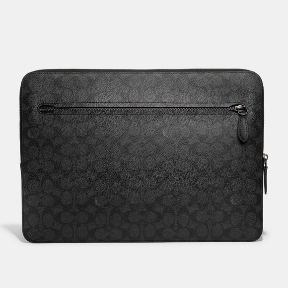 COACH Zip Around Laptop Case In Signature Canvas - Picture 1 of 10